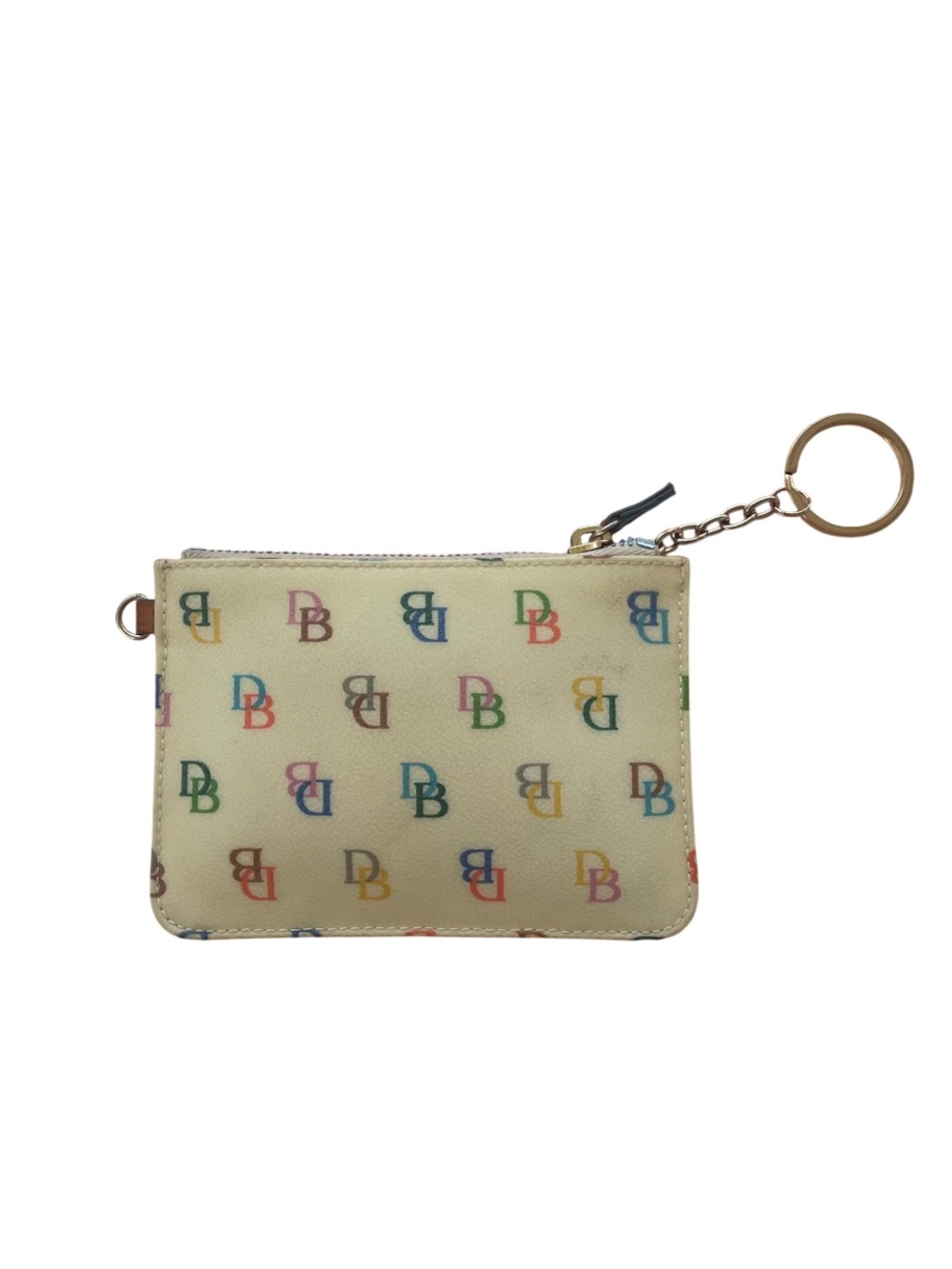 Vintage Dooney & Bourke Y2K Rainbow Monogram Keyring Coin Pouch